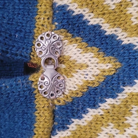 Vintage Janus Of Norway Men's Wool Blend Geometric Print Crew - Picture 6 of 8